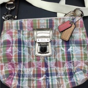 Coach Plaid Crossbody Signature C Pastel